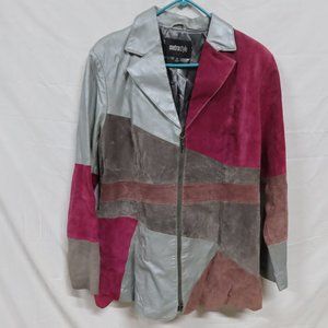 Metrostyle Multi colored genuine leather coat